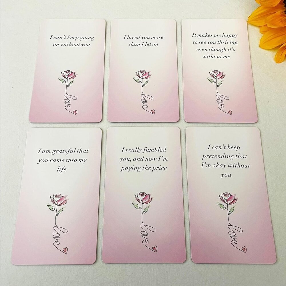 Oracle Cards Deck Love Roses 54-Card Divination Set - Picture 4 of 7